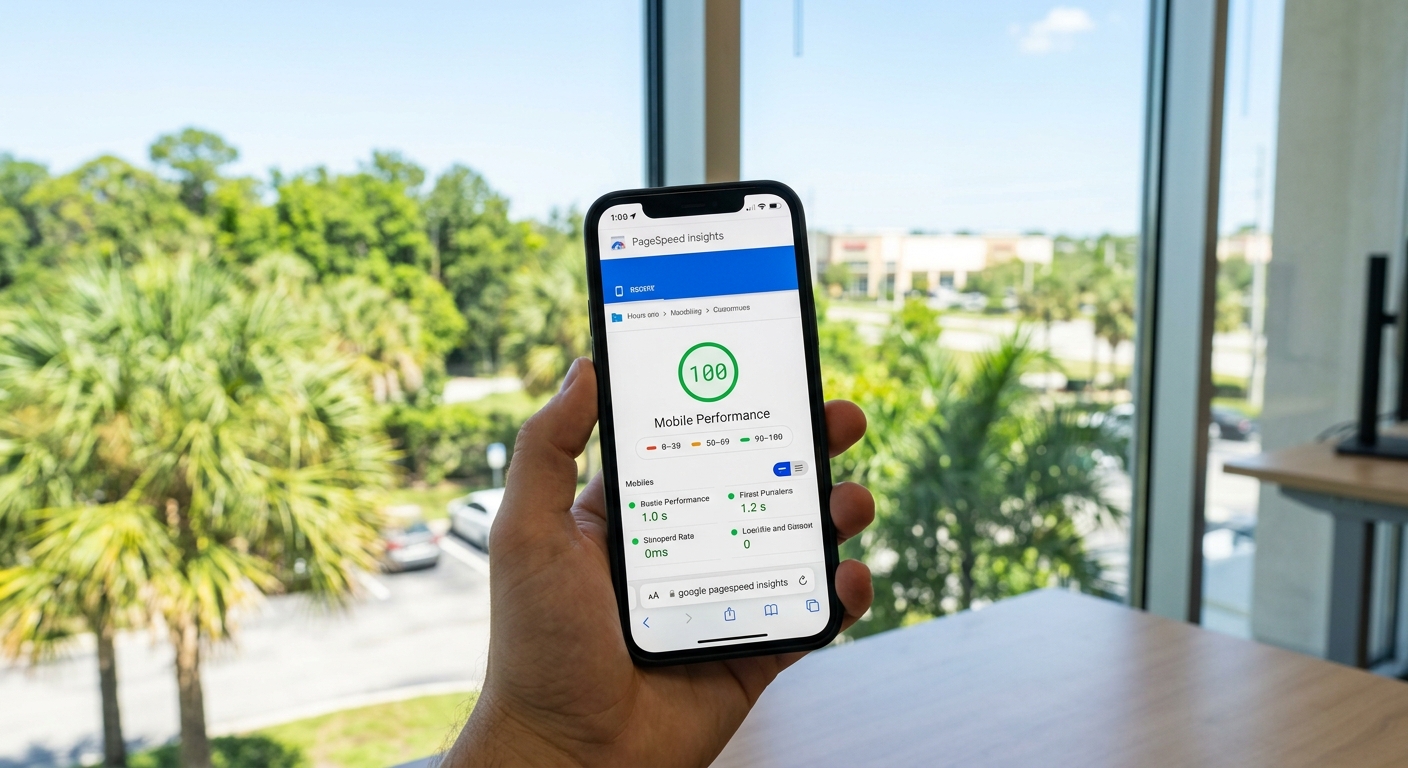 Fast loading mobile website score for Brandon trade contractors