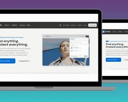 Reviewing draft website design with contractor client